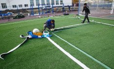 Выполнены работы по устройству спортивных площадок в кадетском корпусе г. Благовещенск, по программе «ГАЗПРОМ»